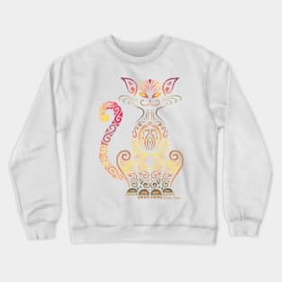 Tribal Cat Crewneck Sweatshirt